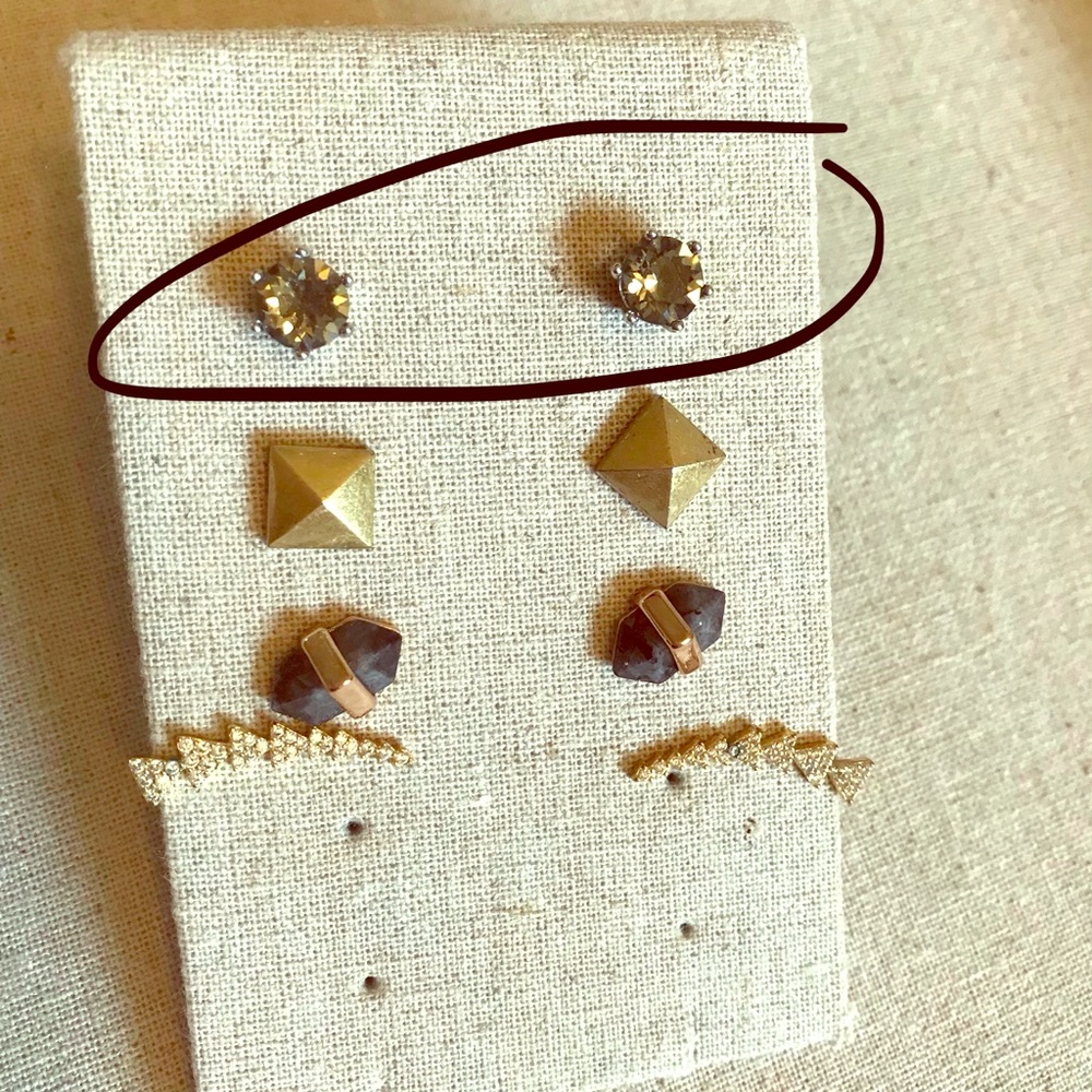 Stella & Dot Smokey sparkle studs